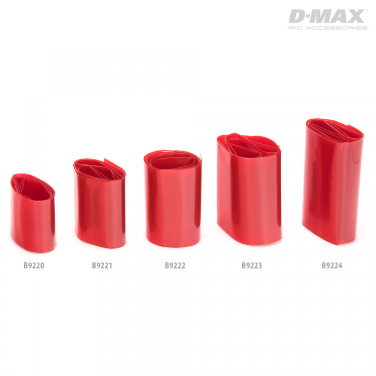 DynoMAX Krympslang Röd Transparent D54/B85mm x 1m