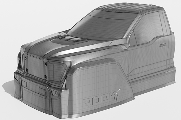 Bittydesign ROCK1 Kaross för 313mm Hjulbas Crawler (Klippt/Omålad) (Kabin)