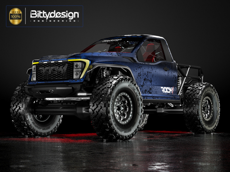 Bittydesign ROCK1 Kaross för 313mm Hjulbas Crawler (Klippt/Omålad) (Kabin)