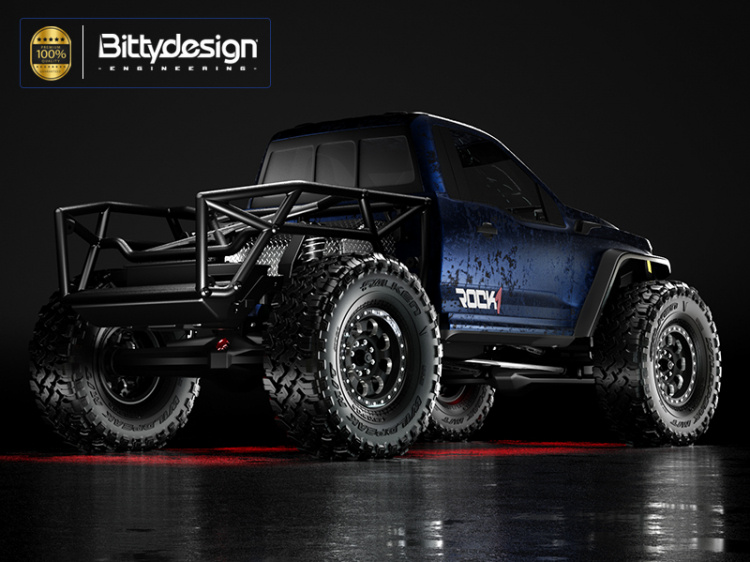 Bittydesign ROCK1 Kaross för 313mm Hjulbas Crawler (Klippt/Omålad) (Kabin)