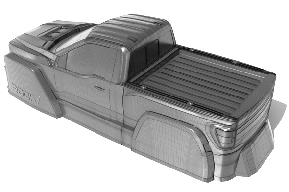 Bittydesign ROCK1 Kaross för 313mm Hjulbas Crawler (Omålad)