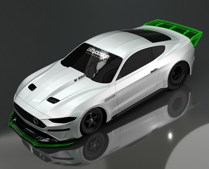 Bittydesign M-550 No-Prep Dragracing Kaross 1/10