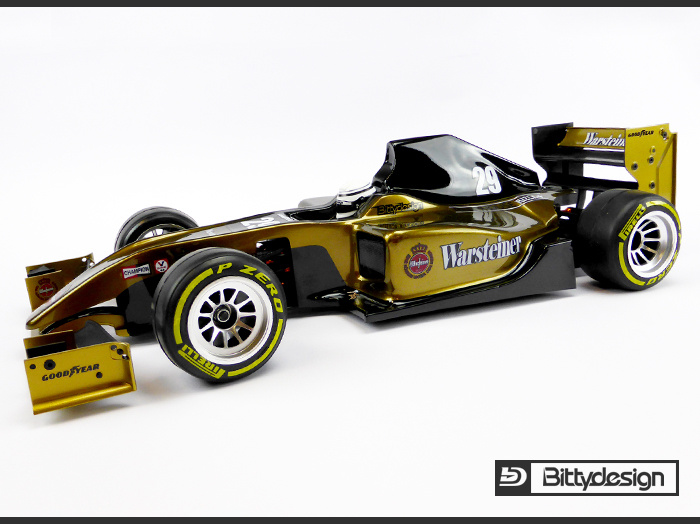 Bittydesign Type-6R Kaross F1 1/10 Lättvikt (Omålad)