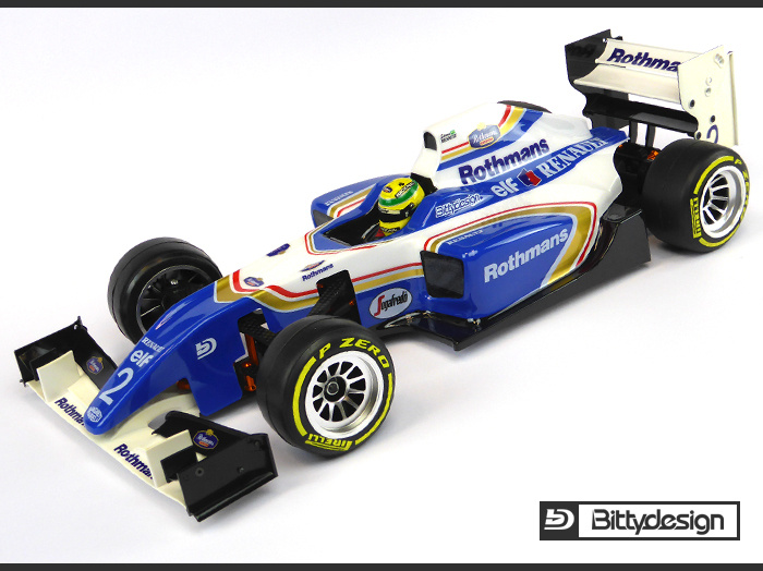 Bittydesign Type-6R Kaross F1 1/10 Lättvikt (Omålad)