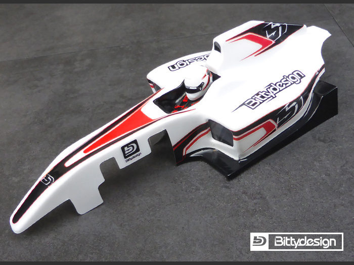 Bittydesign Type-6R Kaross F1 1/10 Lättvikt (Omålad)