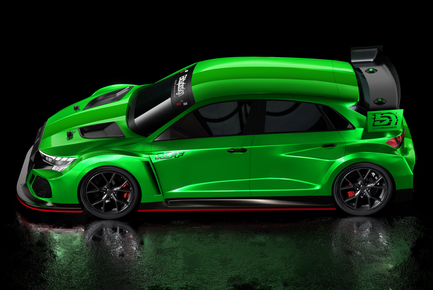 Bittydesign A3-F Kaross FWD 1/10 190mm