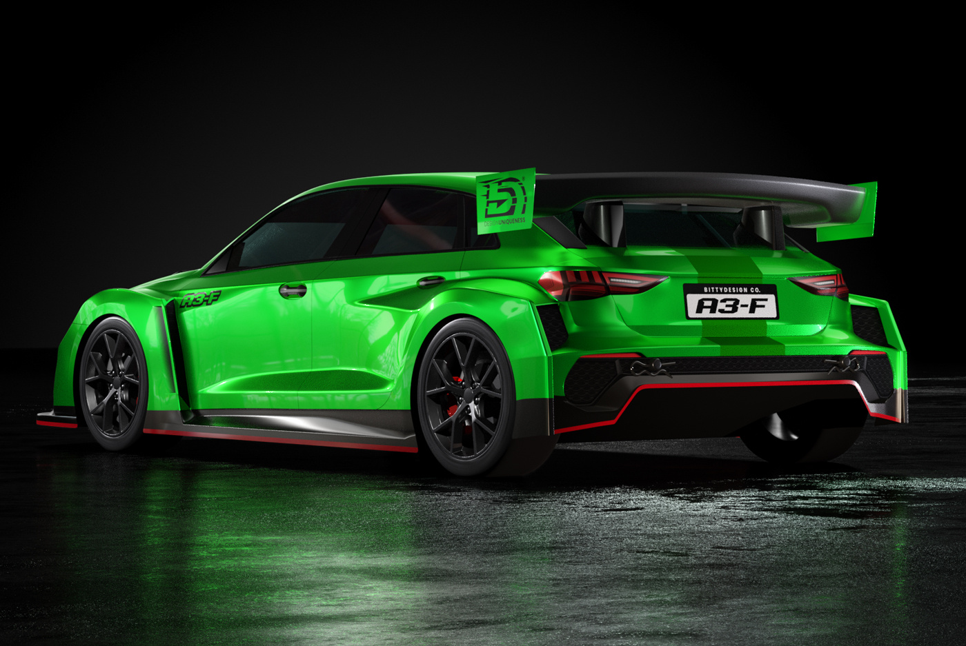 Bittydesign A3-F Kaross FWD 1/10 190mm