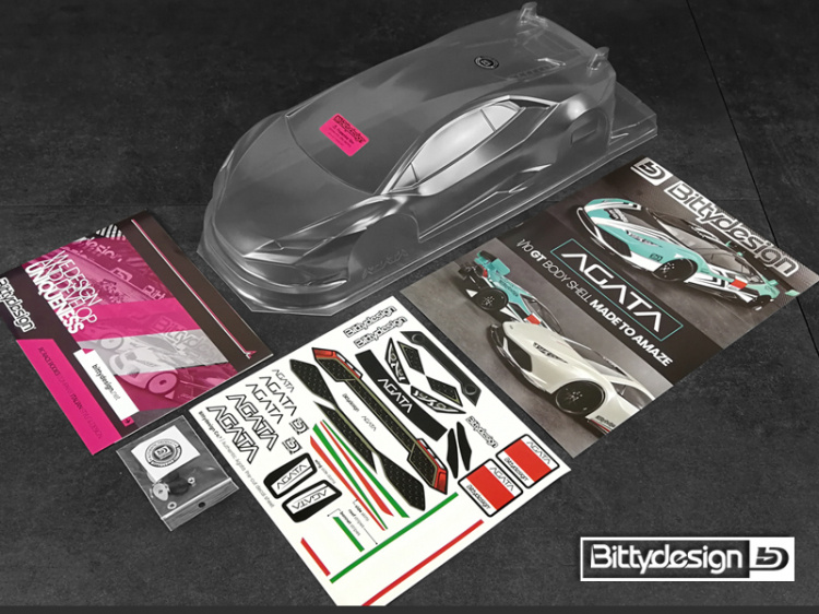 Bittydesign Agata Kaross (Omålad) 1/10 GT 190mm