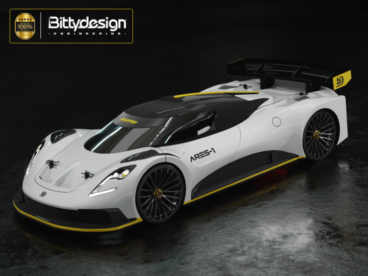 Bittydesign Kaross ARES-1 (Omålad) 1/10 GT 190mm