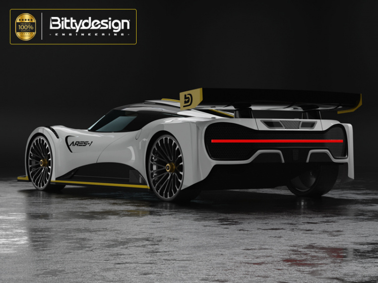 Bittydesign Kaross ARES-1 (Omålad) 1/10 GT 190mm