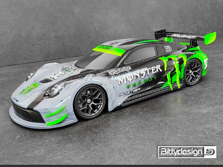 Bittydesign P-GT3R Kaross 1/10 GT 190mm (Omålad)