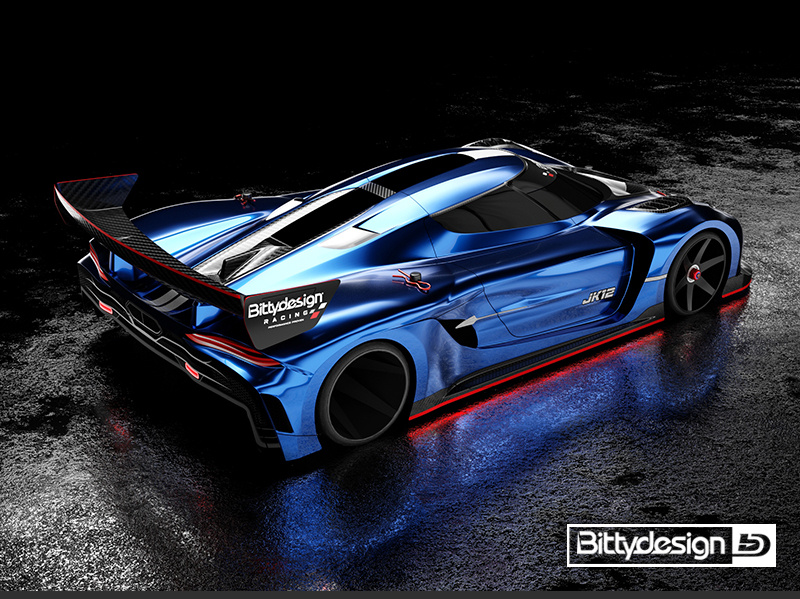 Bittydesign GT12 Kaross JK12 1/12 Supastox klass (Omålad)