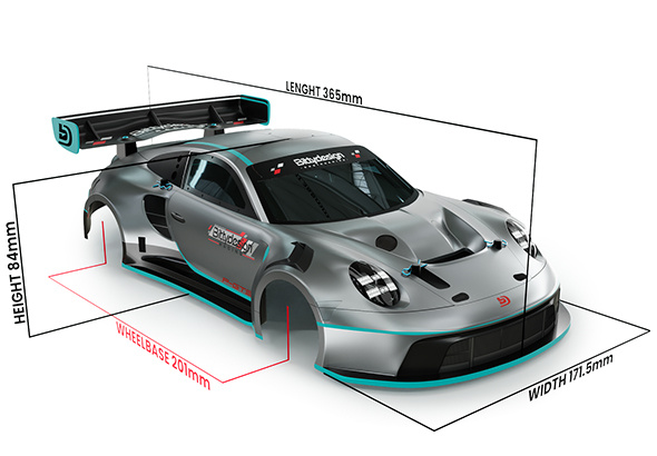 Bittydesign GT12 P-GT3R Kaross 1/12 Supastox Class (Omålad)