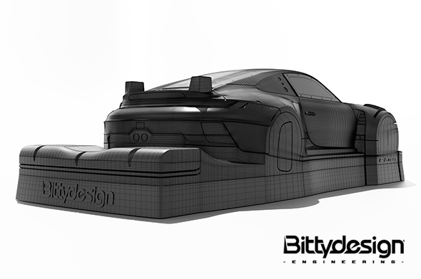 Bittydesign GT12 P-GT3R Kaross 1/12 Supastox Class (Omålad)