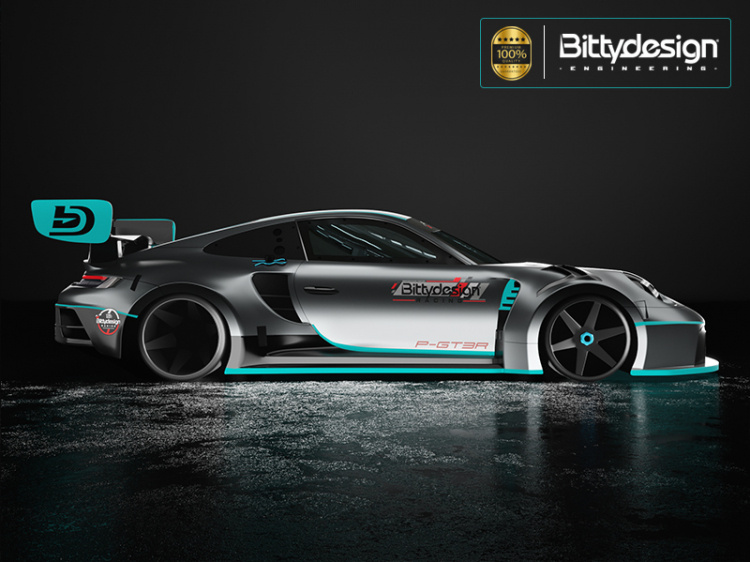 Bittydesign GT12 P-GT3R Kaross 1/12 Supastox Class (Omålad)