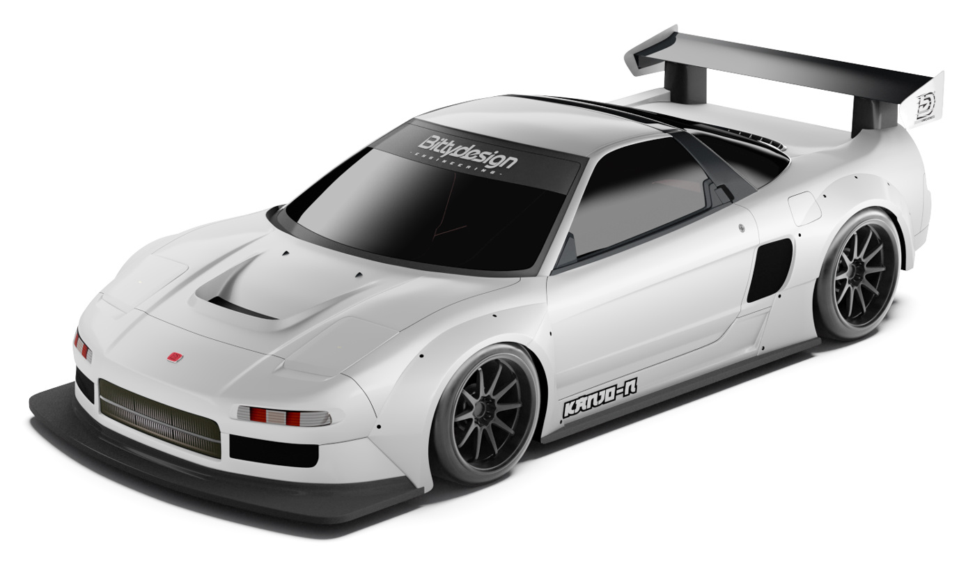 Bittydesign KANJO-N Kaross 1/28 Mini-Z (Omålad)