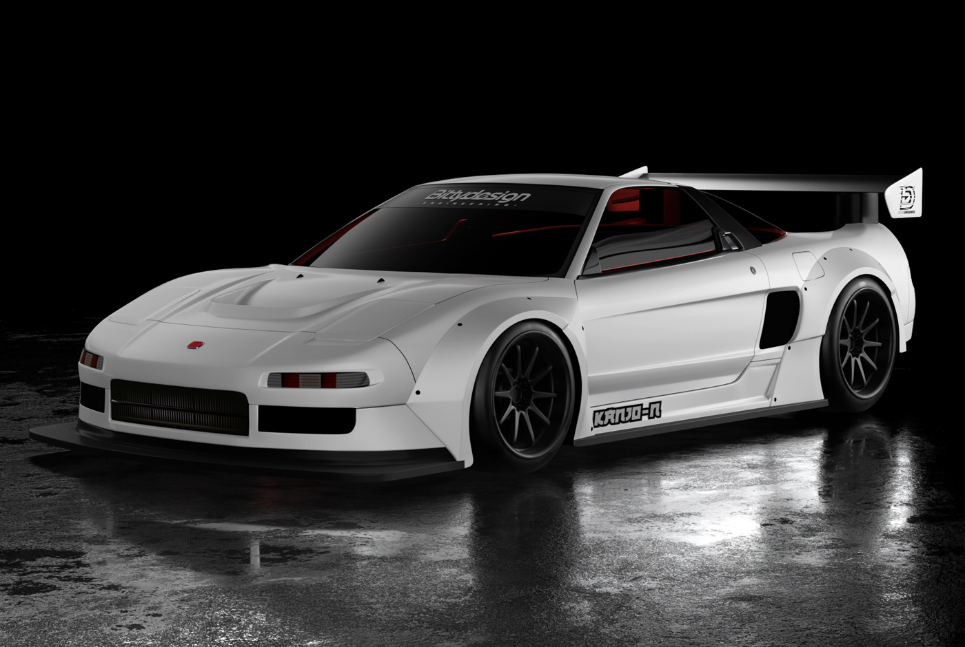 Bittydesign KANJO-N Kaross 1/28 Mini-Z (Omålad)