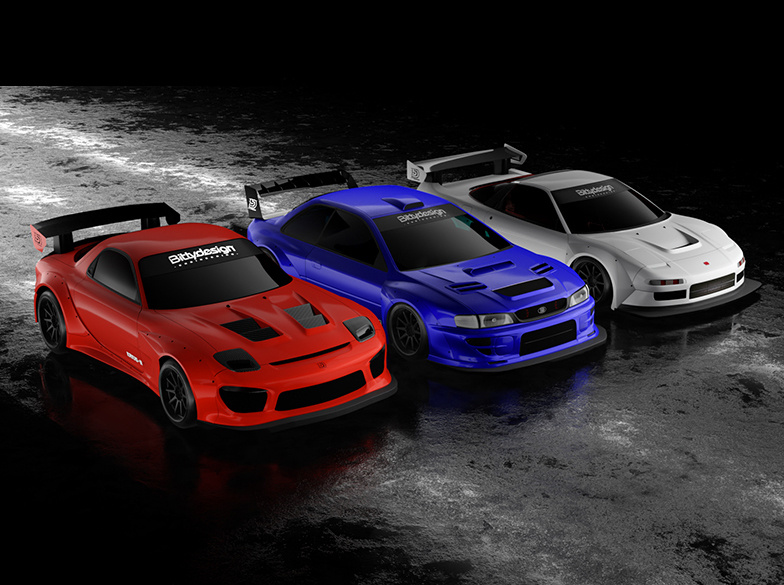 Bittydesign KANJO-R Kaross 1/28 Mini-Z (Omålad)