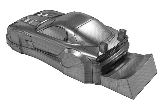 Bittydesign KANJO-R Kaross 1/28 Mini-Z (Omålad)