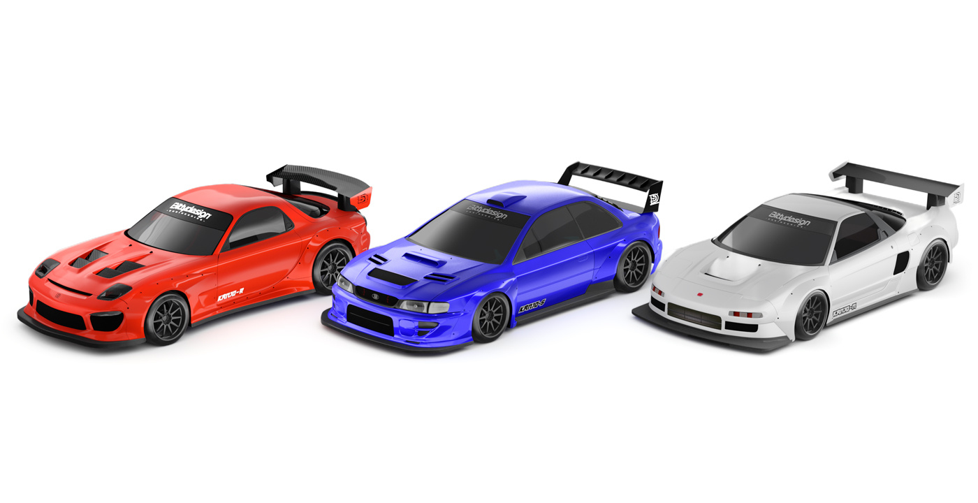 Bittydesign KANJO-S Kaross 1/28 Mini-Z (Omålad)