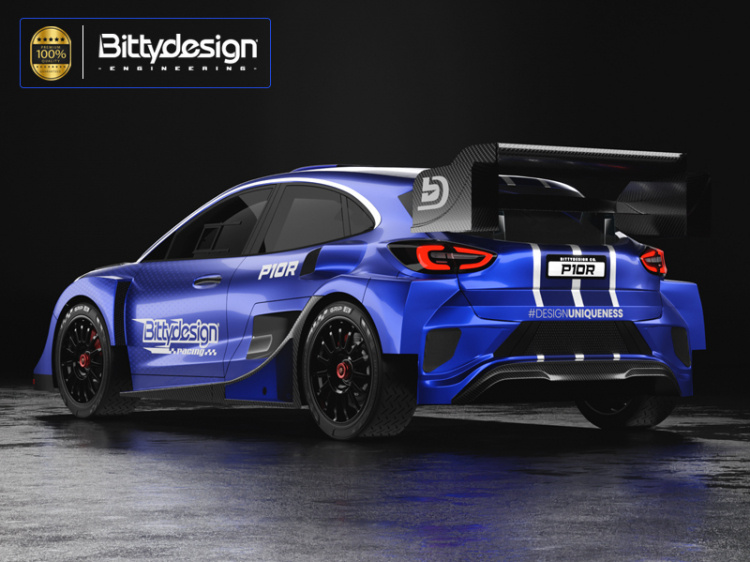 Bittydesign P10R Kaross 1/10 Rally 190 mm Hård (Omålad)