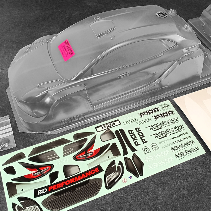 Bittydesign P10R Kaross 1/10 Rally 190 mm Hård (Omålad)