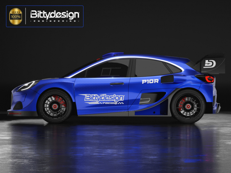 Bittydesign P10R Kaross 1/10 Rally 190 mm Lättvikt (Omålad)