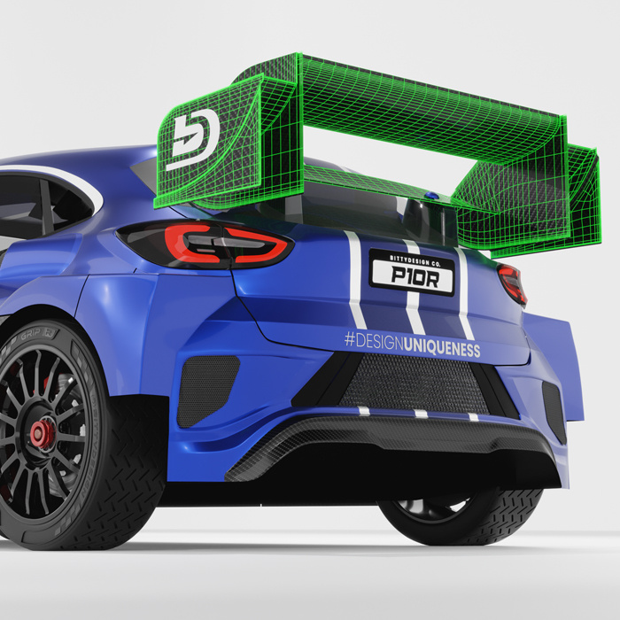 Bittydesign P10R Kaross 1/10 Rally 190 mm Lättvikt (Omålad)