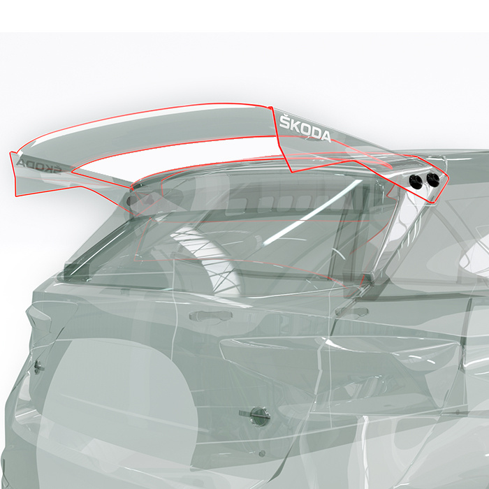 Bittydesign SKODA Fabia RS Rally2 Vinge 1,5mm (Omålad)