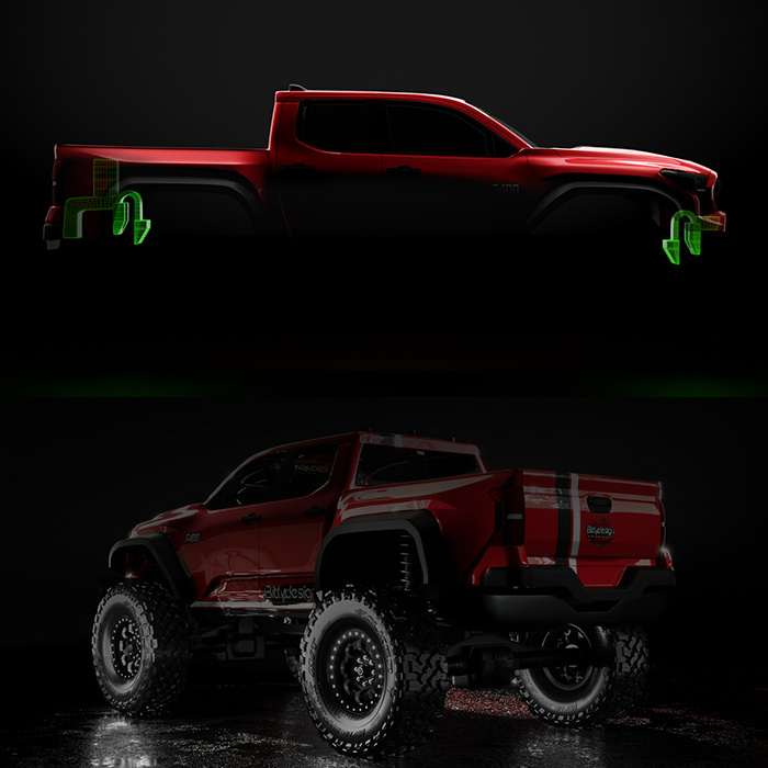 Bittydesign T-400 1/18 Kaross Traxxas TRX-4M (Omålad/Klippt)