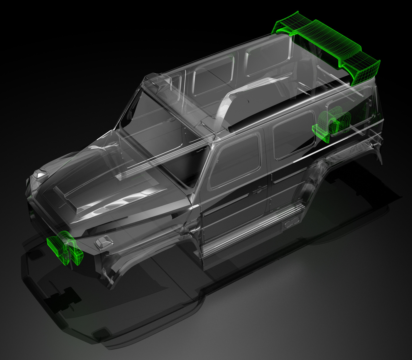 W464 1/18 TRAXXAS TRX-4M (Omålad/Klippt)