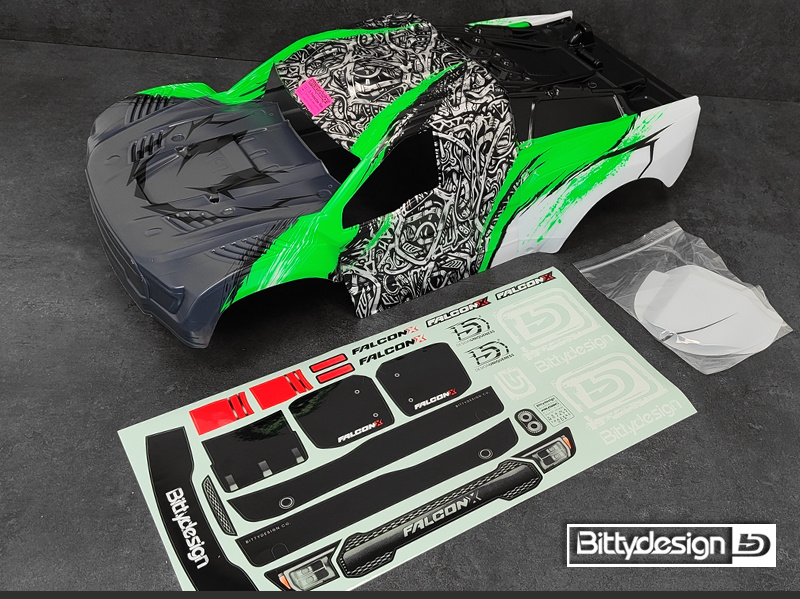 BITTYDESIGN FALCON-X 1/7 Grön för TRAXXAS UDR 1.5mm