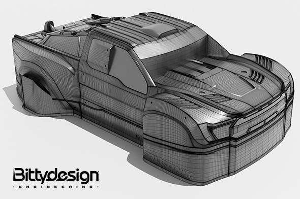 BITTYDESIGN FALCON-X 1/7 Grön för TRAXXAS UDR 1.5mm