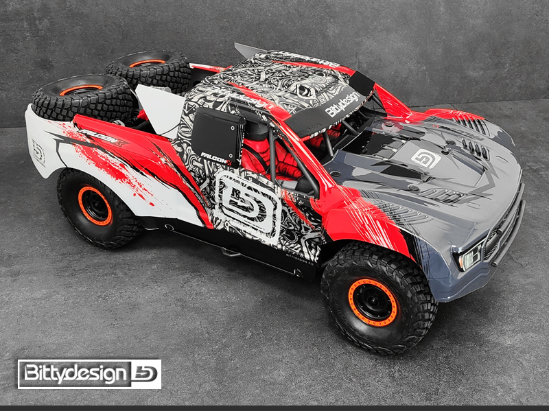 BITTYDESIGN FALCON-X 1/7 Röd för TRAXXAS UDR 1.5mm