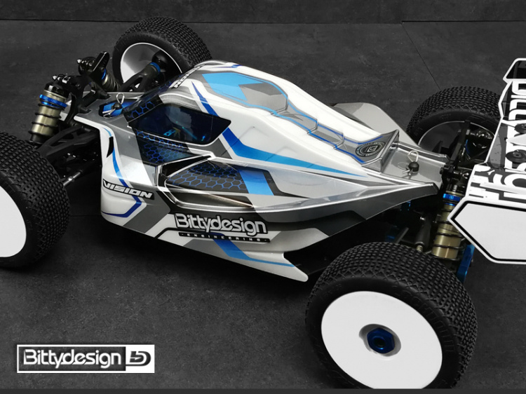 Bittydesign Kaross VISION 1/8 Buggy AE RC8B3.1E Klippt