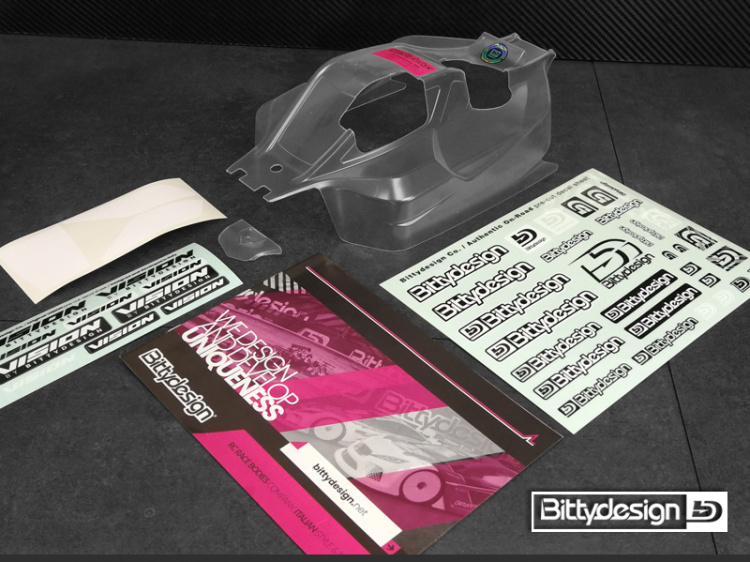 Bittydesign Kaross VISION 1/8 Buggy AE RC8B3.1/3.2 Klippt