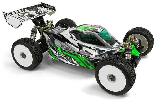 Bittydesign Kaross VISION 1/8 Buggy Kyosho MP10e (Omålad) Klippt