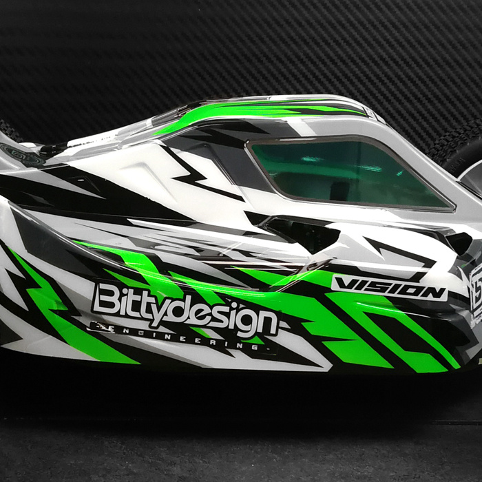Bittydesign Kaross VISION 1/8 Buggy Kyosho MP10e (Omålad) Klippt