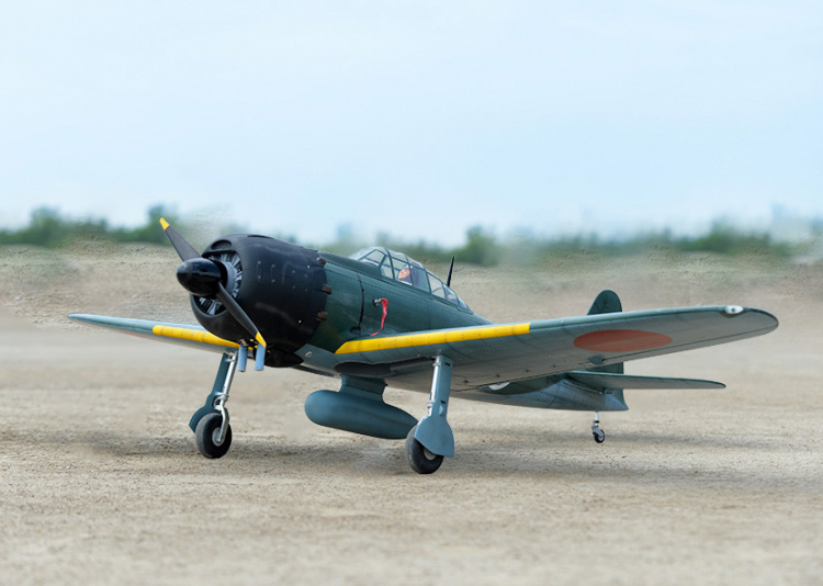 Black Horse A6M Zero 60cc Gas 2385mm med El-landställ ARF