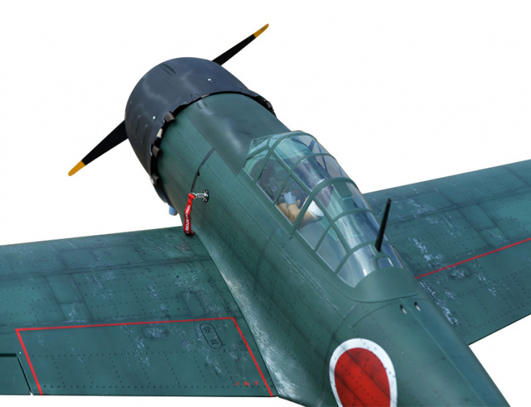 Black Horse A6M Zero 60cc Gas 2385mm med El-landställ ARF