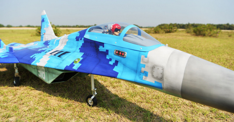 Black Horse MIG-29 för Turbo Jet Motor 1635mm Ellandställ