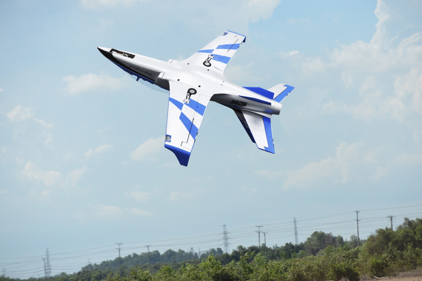 Black Horse Viper Jet MKII 1885mm EDF 120mm ARF Blå - Silver