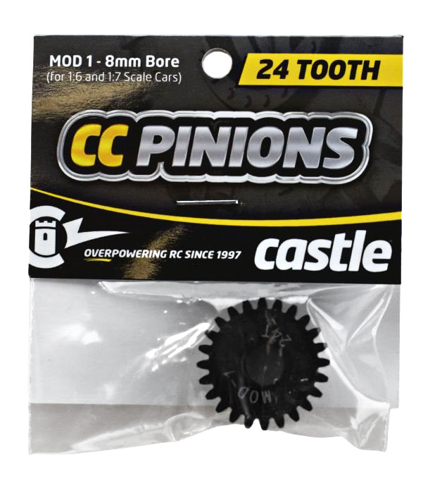 CASTLE Pinion 24T - Mod 1 - 8mm hål