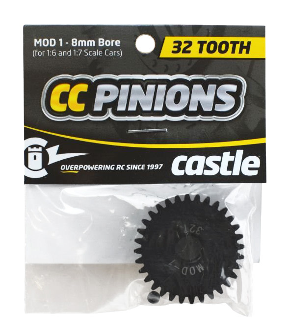 CASTLE Pinion 32T - Mod 1 - 8mm hål