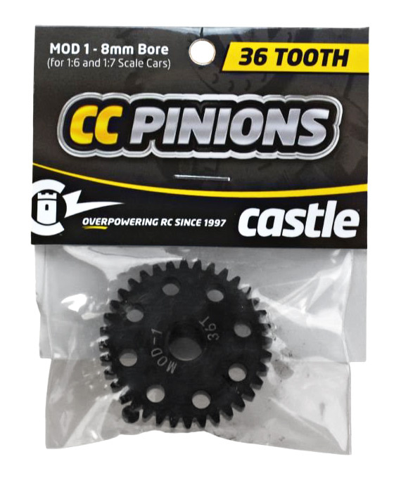 CASTLE Pinion 36T - Mod 1 - 8mm hål