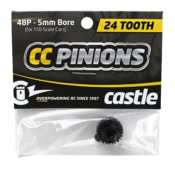 CASTLE Pinion 24T - 48 pitch - 5mm hål