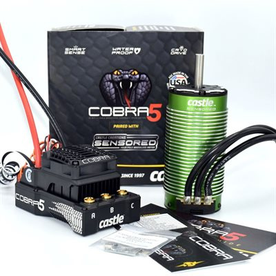Castle Cobra 5 8S 33,6V ESC, 2028-800KV Motor Combo 1/5