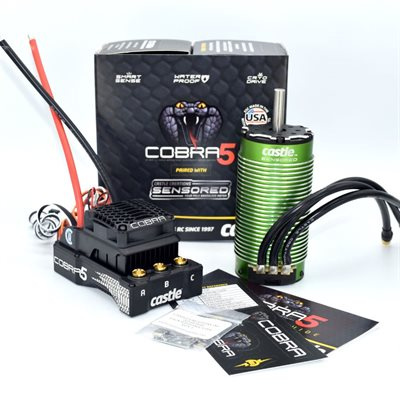 Castle Cobra 5 8S 33,6V ESC, 2028-1100KV Motor Combo 1/5