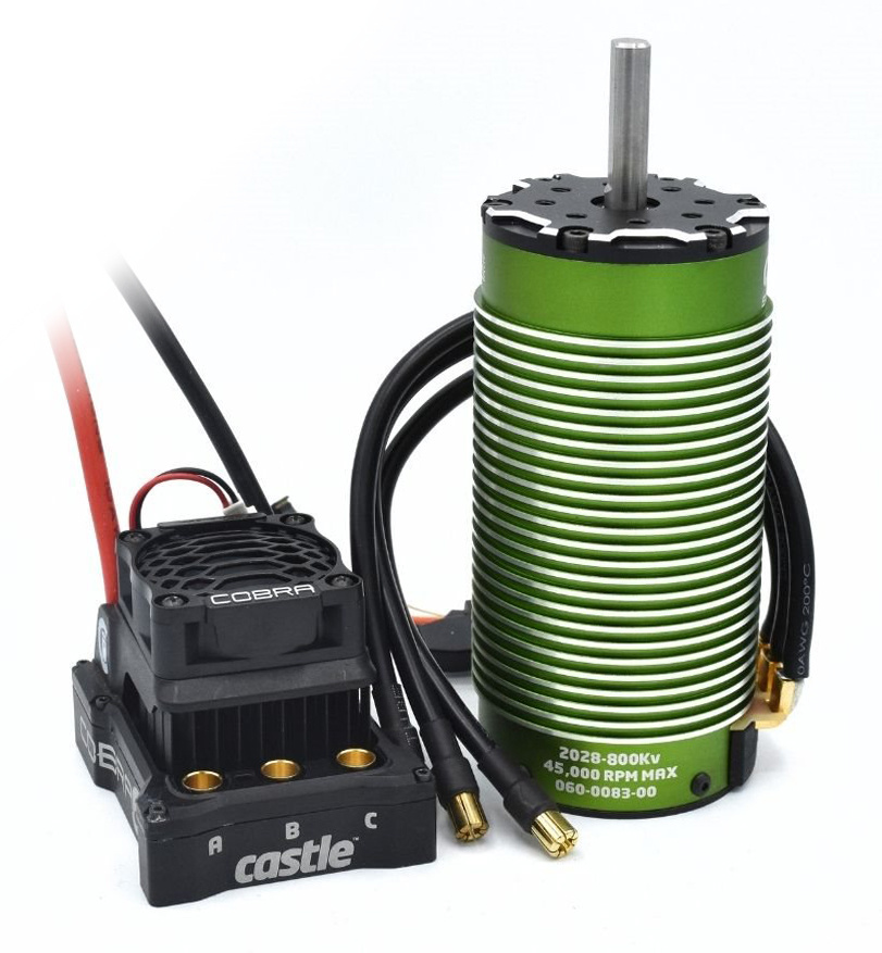 Castle Cobra 6 8S ESC, 2028-800KV Motor Combo 1/6-1/8