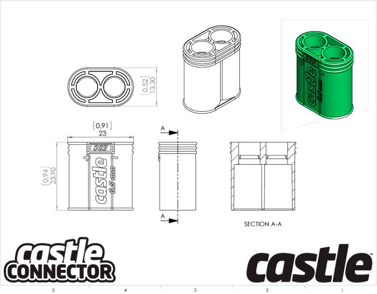 Polarized Bullet Kontakt 6.5mm hane 3set